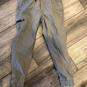 Boys vintage brand light weight grey pants. Cuff ankle drawstring waist